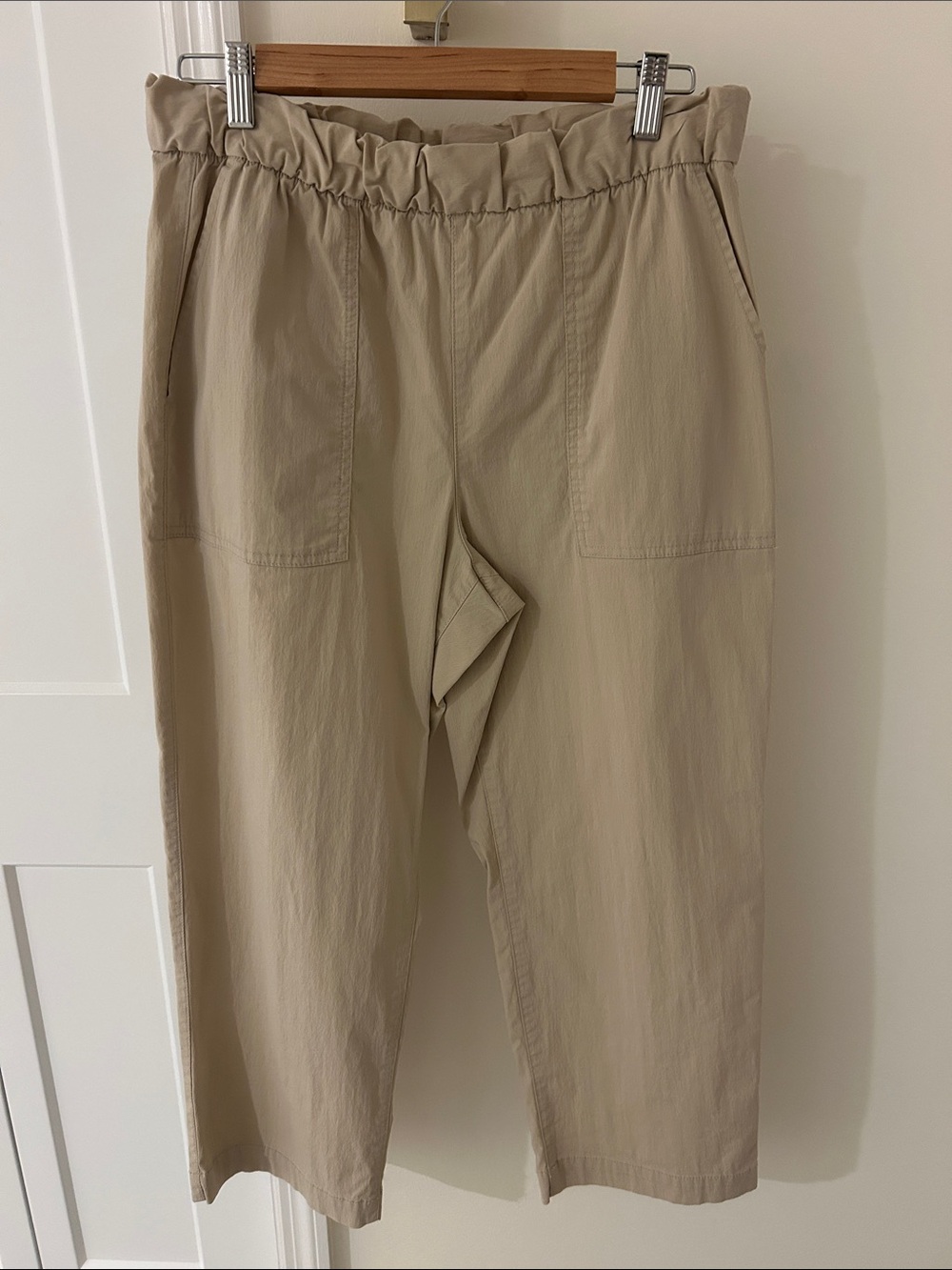 GAP Tan Elastic Paperbag Waist Chinos